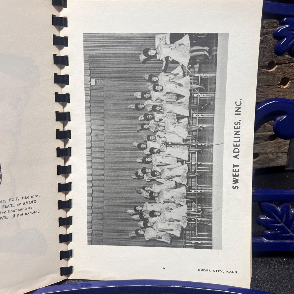 Sweet Adeline's Treasure Recipes Cookbook, Dodge City Kansas Vtg Spiral Cookbook - Picture 2 of 7